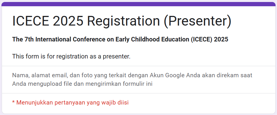 ICECE registration presenter